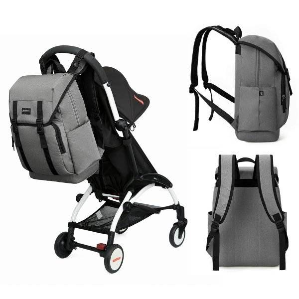 Рюкзак Для Мами Mommore Сірий з рожевим