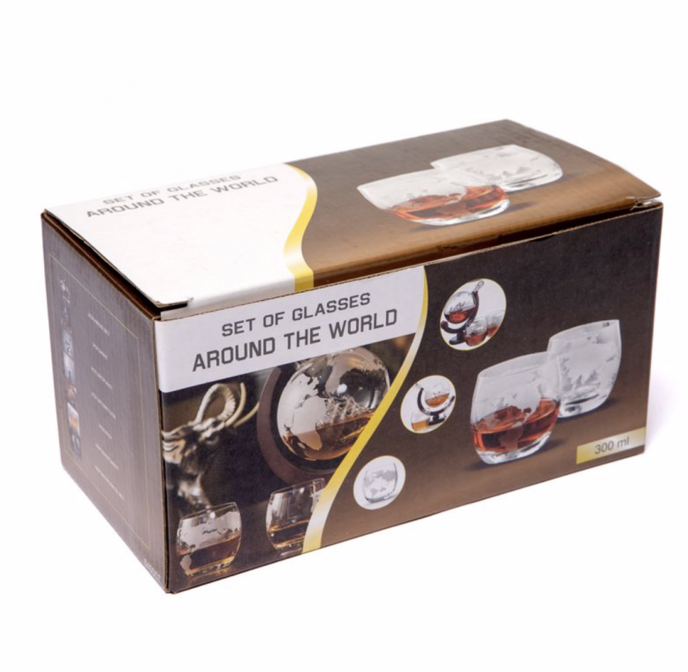 Набор стаканов для виски Вокруг Света (2 шт)