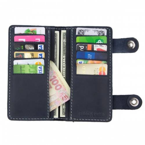 Вертикальное портмоне Black Brier Темно-синее