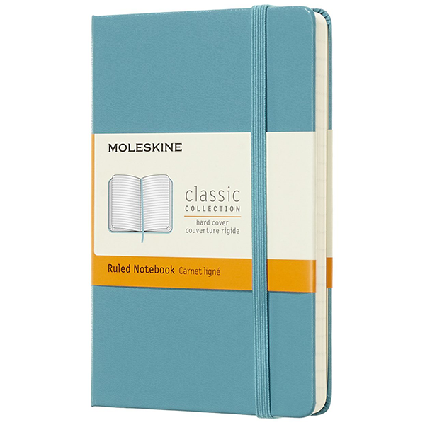 Карманный блокнот Moleskine Classic Твердая обложка Океанский синий Линия