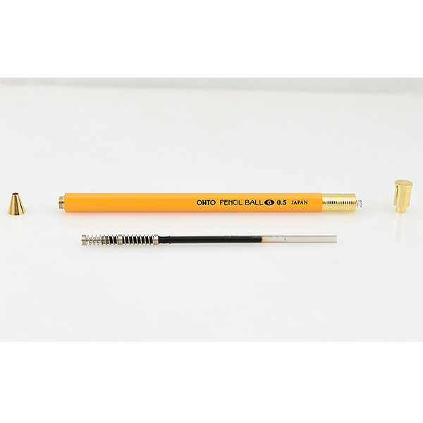 Гелевая ручка OHTO Pencil Ball Gel Ink 0.5 Желтая