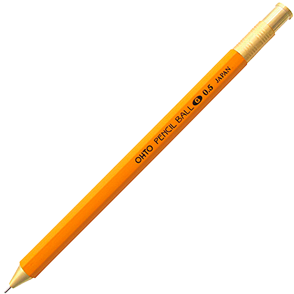 Гелевая ручка OHTO Pencil Ball Gel Ink 0.5 Желтая