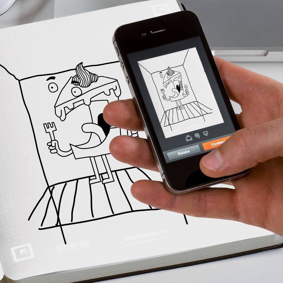 Блокнот Leuchtturm1917 WhiteLines Academy Pad Средний Черный Линия (345318) с отрывными листами