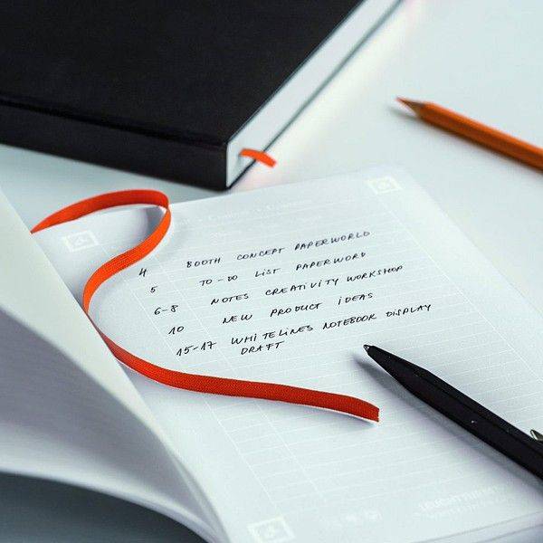 Блокнот Leuchtturm1917 WhiteLines Academy Pad Средний Черный Линия (345318) с отрывными листами