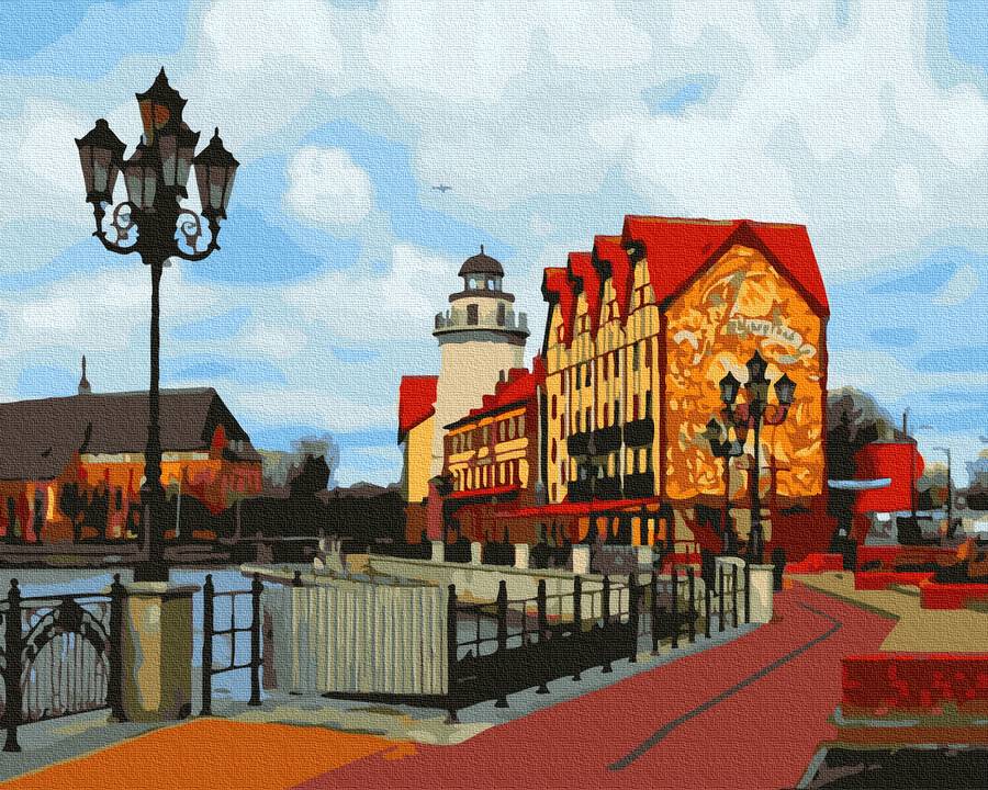 Картина за номерами Вулиця шведського міста 40x50 см