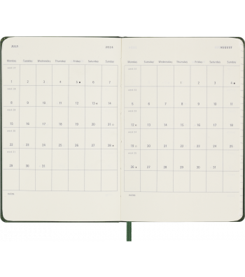 Средний Еженедельник Moleskine 2026 Миртовый Зеленый Мягкий