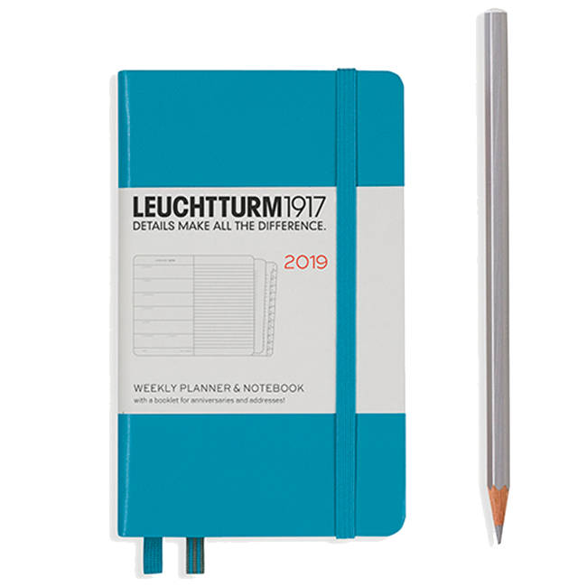 Еженедельник с заметками Leuchtturm1917 Карманный Холодный синий 2019 (357815)
