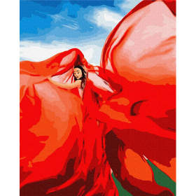 Картина за номерами Жінка в червоному 40x50 см