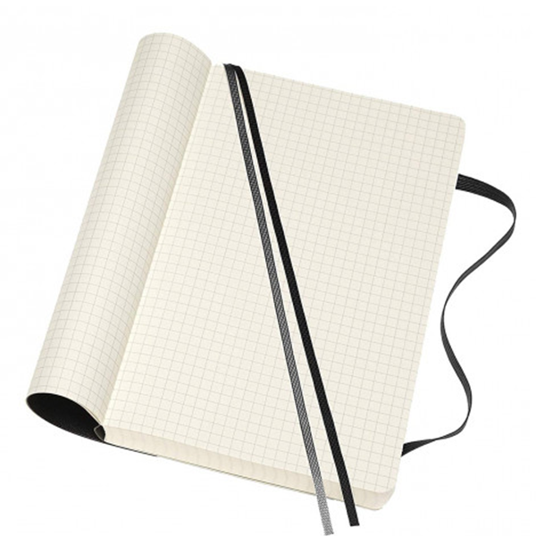 Середній блокнот Moleskine Classic Expanded Мʼяка обкладинка Чорний Клітка