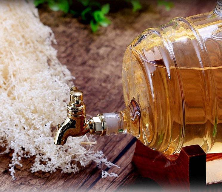 Штоф для вина/коньяка Бочка стеклянная (1000 мл)