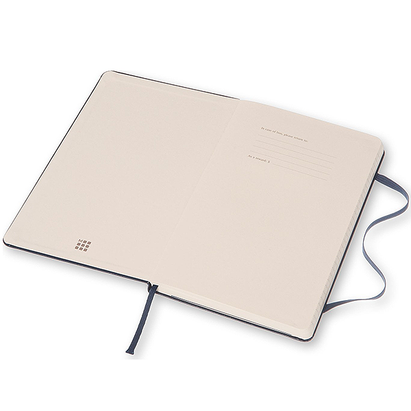 Средний блокнот Moleskine Classic Твердая обложка Сапфир Клетка