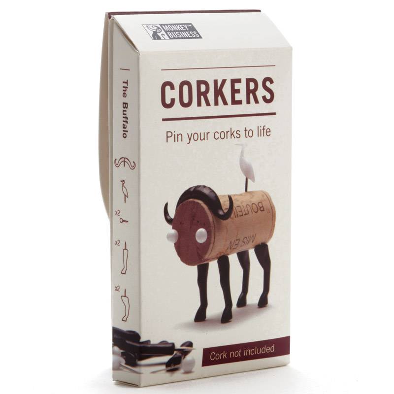 Набір прикрас для пробки Monkey Business Buffalo Animal Corker