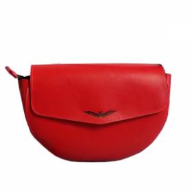 Шкіряна жіноча сумка AV2 Червона (B327)
