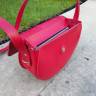 Кожаная женская сумка AV2 Красная (B327)