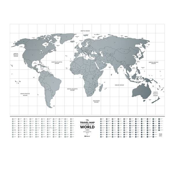 Скретч карта мира Travel Map Flags World