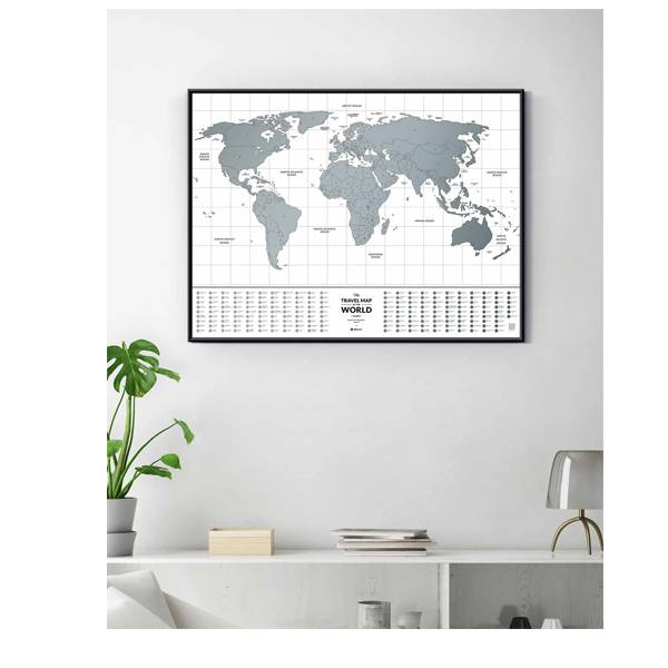 Скретч карта мира Travel Map Flags World