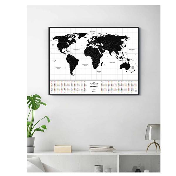 Скретч карта мира Travel Map Flags World