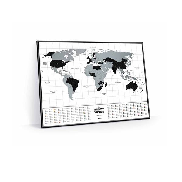 Скретч карта мира Travel Map Flags World
