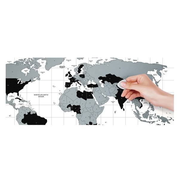 Скретч карта мира Travel Map Flags World