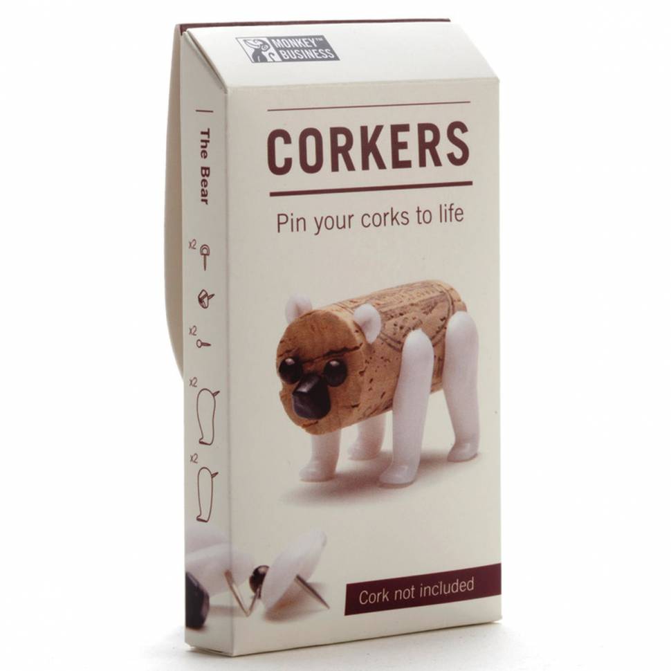 Набор украшений для пробки Monkey Business Bear Animal Corker