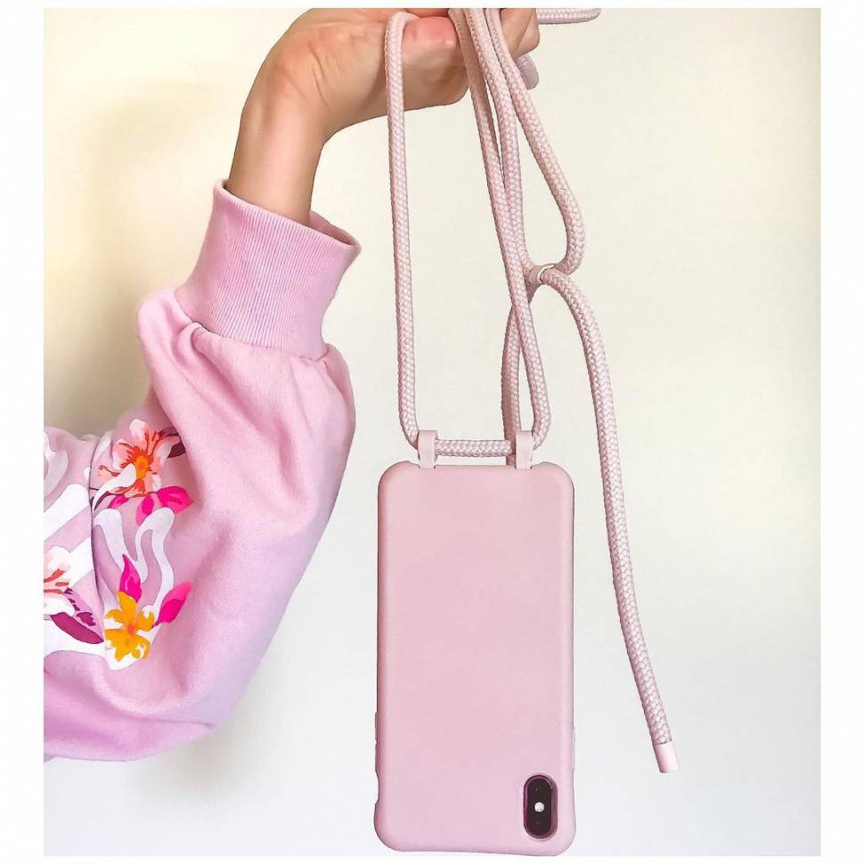 Чехол с ремешком для Iphone Modicase Пудровый