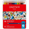 Набір акварельних олівців Caran d&#39;Ache School Line Метал. бокс 18 кольорів