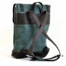 Шкіряний чоловічий рюкзак AV2 Зелений (P560)