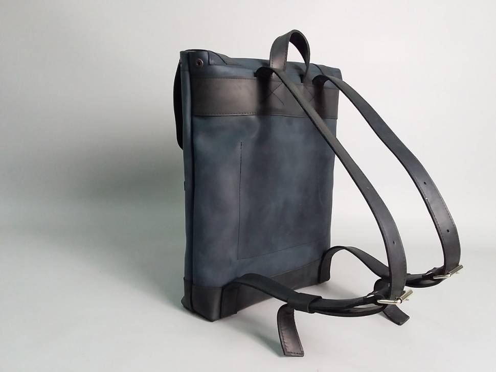 Кожаный мужской рюкзак AV2 Зеленый (P560)