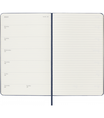 Середній Щотижневик Moleskine 2024 Сапфір