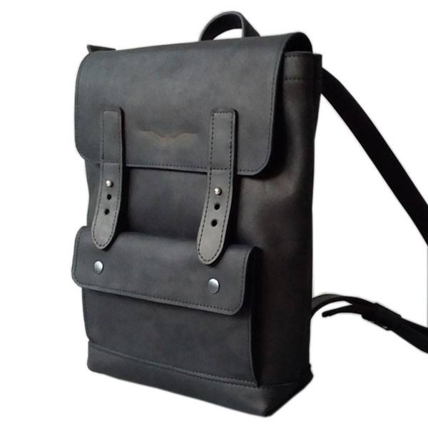 Шкіряний жіночий рюкзак AV2 Чорний (P526)