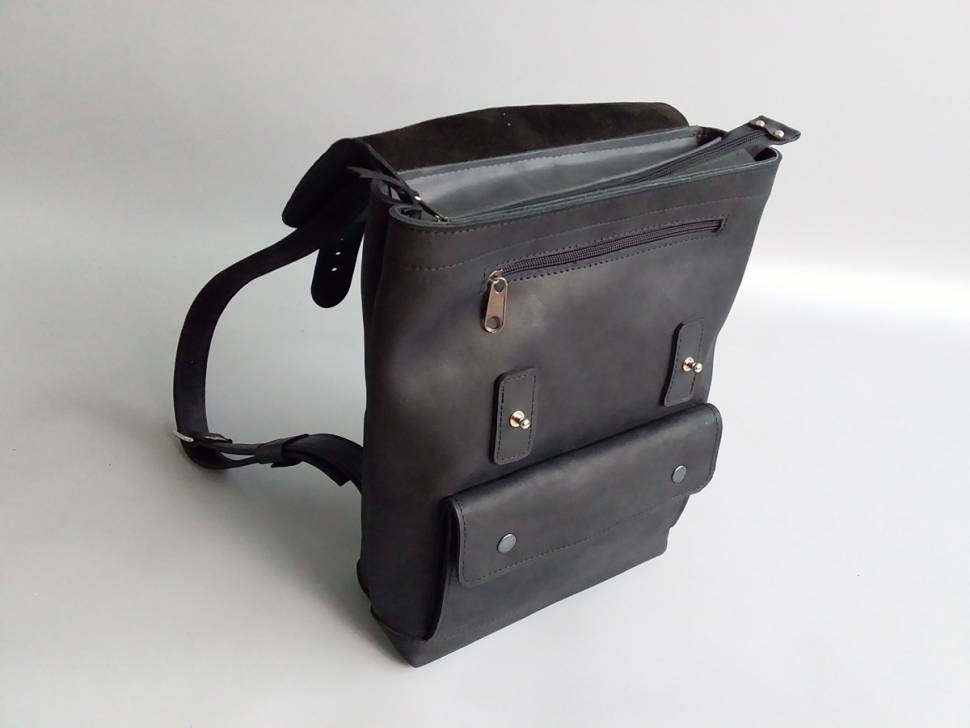 Шкіряний жіночий рюкзак AV2 Чорний (P526)