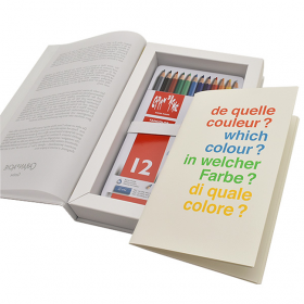 Набор Caran d'Ache Fancolor - 12 акварельных карандашей + Раскраска + бокс
