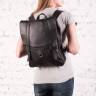 Кожаный женский рюкзак AV2 Черный (P504)