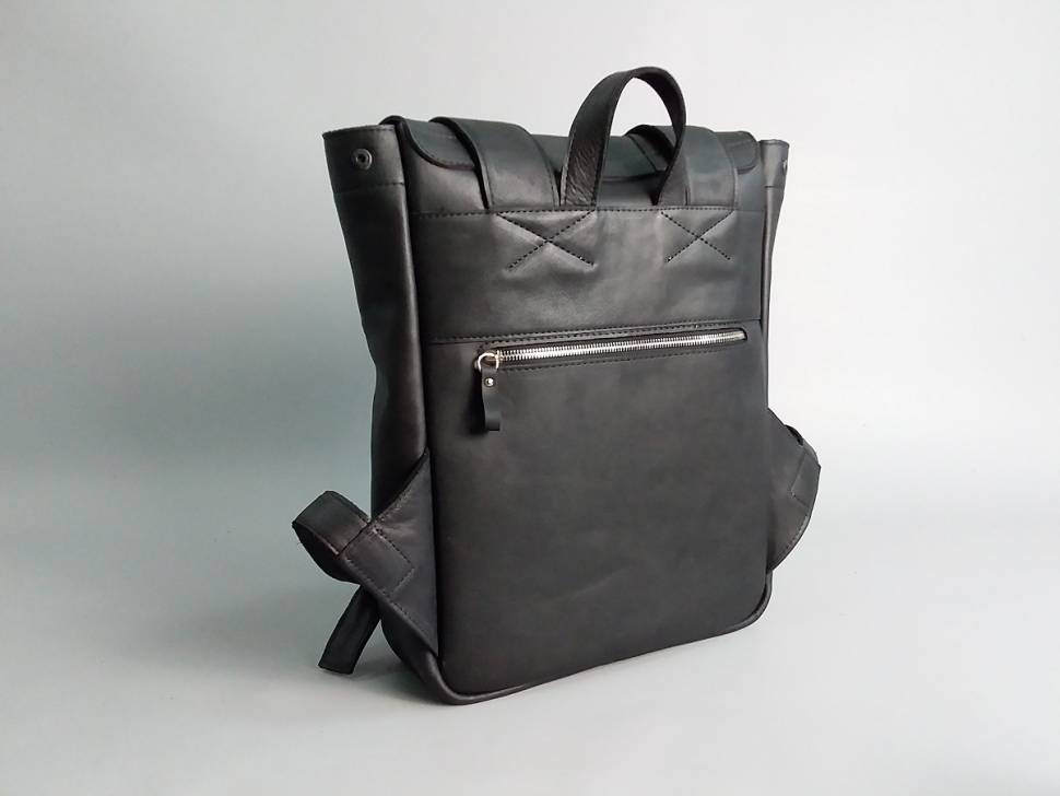 Шкіряний жіночий рюкзак AV2 Чорний (P504)