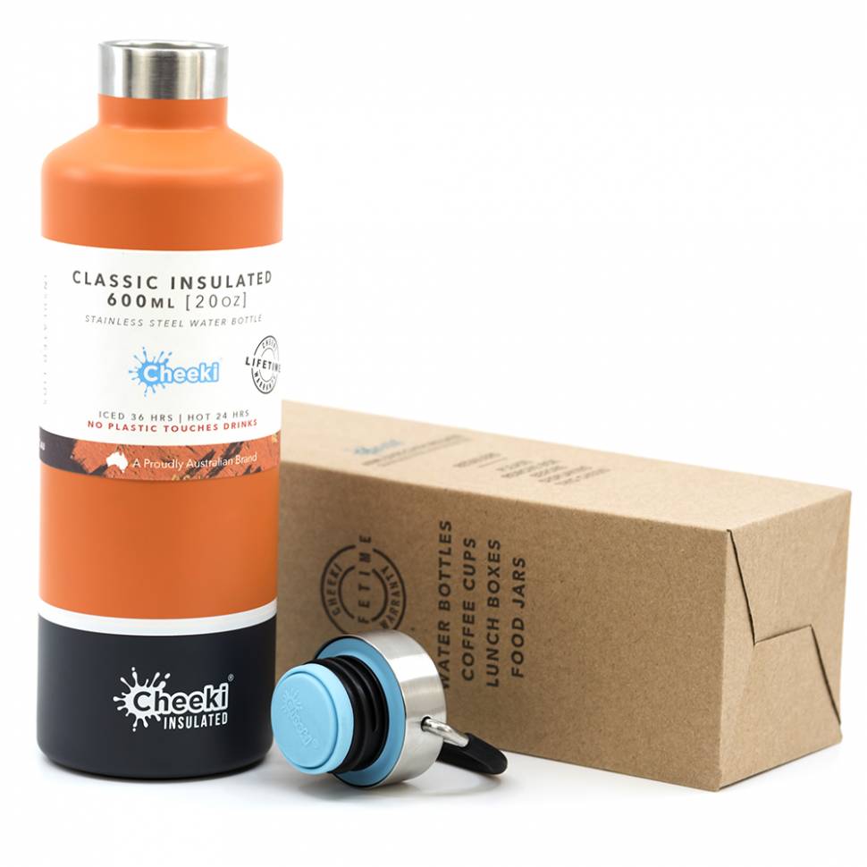 Термос Cheeki Classic Insulated 600 ml Orange Grey