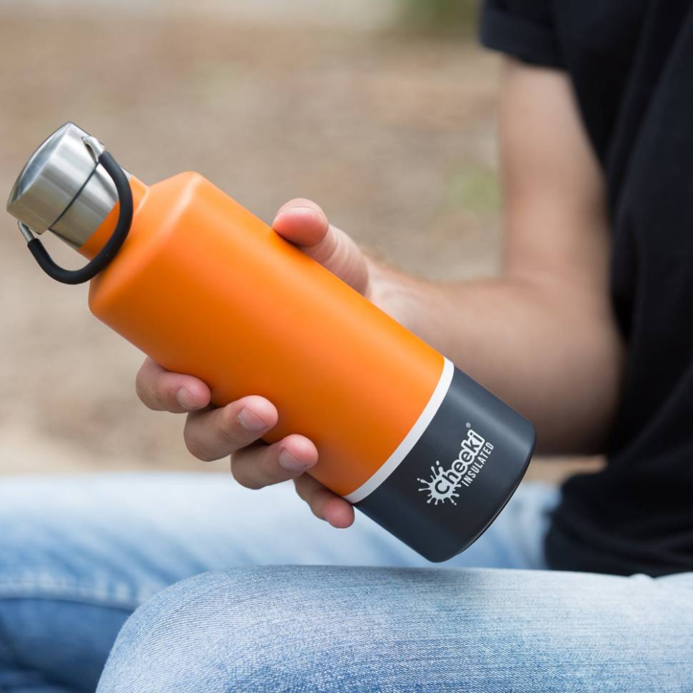 Термос Cheeki Classic Insulated 600 ml Orange Grey