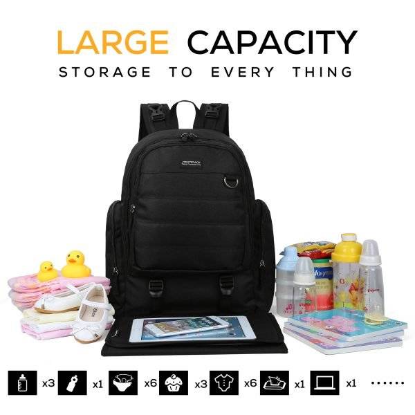 Рюкзак Для Мамы Mommore Большой Черный