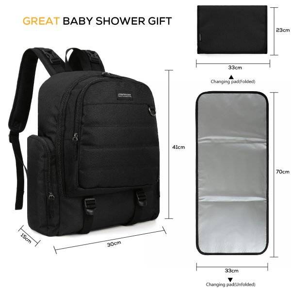 Рюкзак Для Мамы Mommore Большой Черный